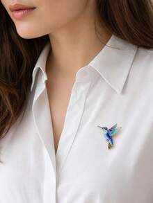 4pcs Bird Enamel Brooch, Gift, Briefcase Pin, Backpack Badge, Clothing Accessory, Cute Ornament - Multicolor - View 7