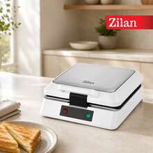 Zilan ZLN4728 Silver XL Sandwich Maker With Grill, Indicator Light, Closing System, 1200W - View 1