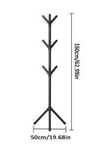 1 Piece Modern Tree-Shaped Hanging Rack Standalone Floor-Standing Hanger, Sturdy Triangular Base, Durable Plastic Material. 360° Rotating Hook, Versatile Storage Device That Saves Space, Suitable For Entryways, Bedrooms, Living Rooms, And Other Areas - Multicolor 2 - View 3
