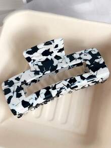 女款黑白大理石紋醋酸纖維抓夾髮夾，大號 4.1 英吋/10.5 公分，適合粗髮 - 彩色 - 查看 7