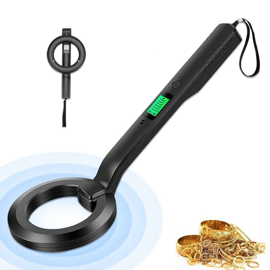 High-Precision Portable Handheld Metal Detector For Coins, Silver, And Jewelry - Black - View 1