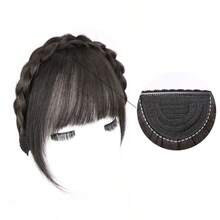 Wig Bando Poni Lurus Gaya Prancis, Desain Tipis Terintegrasi dengan Jambang, Cocok untuk Pemakaian Sehari-hari, Menambah Volume, Poni Rambut Sintetis yang Modis dan Lucu - MultiWarna - View 3