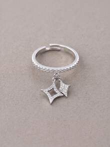 Bagues en argent, ensemble de bagues à plusieurs couches liées, bagues élégantes de luxe haut de gamme, convenant pour le port quotidien, les rendez-vous, les fêtes et les cadeaux - Argent - Voir 6
