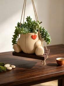 Pot Bunga Gantung Lucu, Pot Bunga Kartun Resin, Dekorasi Gantung Pot Bunga Kreatif untuk Dinding dan Balkon Rumah - Ornamen ayunan - View 7