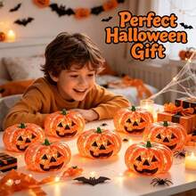 3 Peças Brinquedos de Apertar de Abóbora de Halloween, Design Realista, Brinquedos Macios de Halloween Amados pelas Crianças, Perfeitos como Lembrancinhas de Festa Infantil, Recheios de Sacolas de Presentes de Aniversário, Prêmios de Sala de Aula, Recheios de Caixas de Doces de Halloween, Prêmios de Carnaval e Presentes de Volta às Aulas - Multicolorido - Visão 6