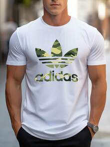 Men's Pure Cotton Crew Neck Short Sleeve T-Shirt Casual Everyday Summer Breathable Basic Top - 白色 - 查看 8