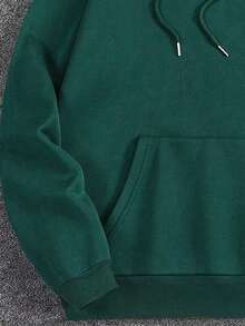 Striville Men's Basic Casual Long Sleeve Pullover Hoodie - Green - View 4