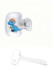 Set Pelindung Sikat Gigi Portabel Motif 2D Seri Dinosaurus dengan Kotak Penyimpanan, Pelindung Sikat Gigi Hemat Ruang dan Ringkas, Pendamping yang Tepat untuk di Rumah dan Perjalanan Bisnis, Mencegah Debu, Noda Air, dan Bau Kamar Mandi - MultiWarna - View 14