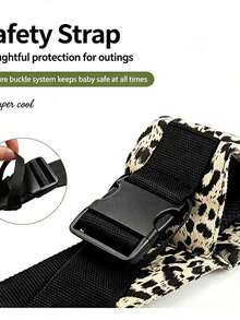 Adjustable Baby Carrier With Buckle, Upgraded Toddler Carrier, Ergonomic Design, Comfortable Baby Wrap, Easy To Carry For Travel, Suitable For 10-45 Lbs, Leopard Print - Multicolor - View 3