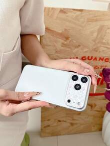 LissKas 1pc Cute Fashion Floral & Fruit Pattern Lens Protector Film, Matte Anti-Fingerprint, 9H Hardness, Full Coverage, Explosion-Proof, Scratch-Resistant, Bubble-Free Camera Lens Protector For IPhone 18/17 Pro Max, Compatible With Large Hole Phone Cases - Clear - View 10