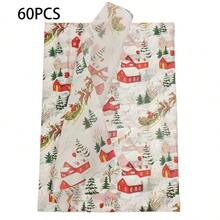 10/30/60 Sheets, Snowy Town Pattern Tissue Paper, 20*14 Inch Gift Wrapping Paper, Suitable For Christmas Decoration, Gift Bags, Birthday, Wedding Party Decoration, Box And Basket Filling, Party Gifts - Snowy Town - View 12