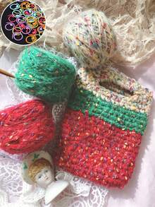 Rainbow Horse Mohair Blend Flat Yarn - "Starry Sky" Series, Suitable For Sweaters, Dolls And Bags DIY Knitting Materials, Yarn Knitted For Making Sweaters, Scarves, Bags And Other Handmade Crafts - Multicolor - View 6