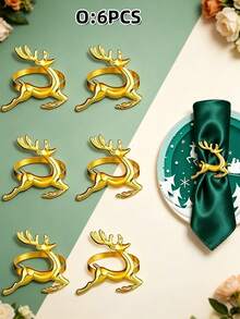 1pc/6pcs/12pcs Creative Napkin Rings, Decorative Napkin Holders For Birthday, Farmhouse, Wedding, Restaurant, Hotel, Valentine's Day, Banquet, Buffet Table Decor, Party Supplies, Home Kitchen Table Decoration - Multicolor - View 42