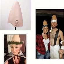 Halloween Conehead Alien Mask, Egg-Shaped Head Cover, Party Prank Cosplay Prop - Multicolor - View 6