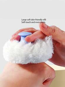1pc Bubble Loose Powder Case Set With Large Soft Powder Puff, Reusable Face And Body Powder Brush, Portable Powder Compact, Suitable For Touch-Ups And Travel - Multicolor - View 4