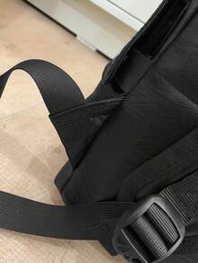 peach tree Mochila versátil de gran capacidad de PU con diseño de árbol de melocotón - Negro - Ver 6