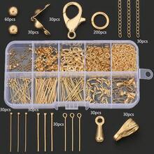 500pcs/Box DIY Jewelry Findings Set Including Jump Rings, Positioning Beads, Lobster Claws, Crimp Ends, 7-Segment Chains, Seed Beads, Teardrop Pendants, 9-Pin Hooks, Flat Pins, Bead Pins, Suitable For DIY Bracelets, Necklaces, Accessories, Open Connectors, Keychains, Bag Charms, Jewelry Making Materials - Accessory Set - View 11