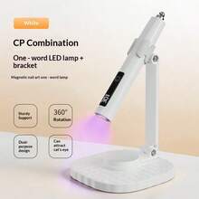 3-In-1Short LED Strip Light With Display + Stand + Magnetic Attachment - Handheld Manicure Lamp With Screen Display, Rechargeable LED Strip Light, 360° Rotating Multi-Functional Stand, Nail Tip Curing Lamp Support Bracket Set - Multicolor - View 13