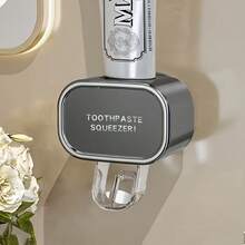 1pc Automatic Wall-Mounted Toothpaste Dispenser, Toothpaste Squeezer, No-Installation Wall-Mounted Toothpaste Holder - Multicolor - View 8
