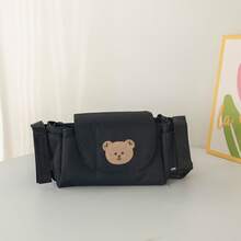 Bolsa de almacenamiento colgante para cochecito de bebé, organizador portátil de gran capacidad multifuncional con diseño de conejo de dibujos animados, esencial para viajes - Multicolor - Ver 11