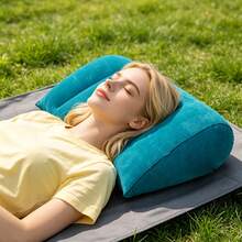 Inflatable Wedge Pillow For Sleeping, Portable Travel Wedge Pillow For Sitting Up In Bed, Inflatable Knee Pillow For Travel, Quick Inflation - Multicolor - View 1