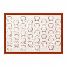 Heart Pattern Silicone Baking Mat, Non-Stick Oven Silicone Pastry Mat, Reusable High Temperature Resistant Macaron Baking Tray Mat, Non-Slip Baking Countertop Mat, Suitable For Cookies, Brownies, Pizza, Roasted Potatoes, French Fries And Various Pastry Making - View 16