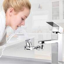 [Extensión giratoria de grifo de 1080°]Extensor de grifo giratorio de 1080° ABS para fregadero, lavabo de baño accesorio XN3I - 1 pieza - Ver 8