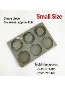 6-Cavity Round Tag Silicone Mold, Resin Pendant Wax Melt Soap Aromatherapy Plaster Car Hanging Diffuser Mould, DIY Craft Supplies For Home Studio, Gift For Crafters Soap Makers - Multicolor - View 7