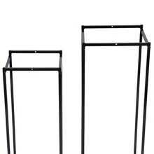 2-Piece Set Of Black Metal Wedding Flower Stands, Rectangular Flower Stands Suitable For Events, Parties And Weddings - Black(2 Pcs) - View 3