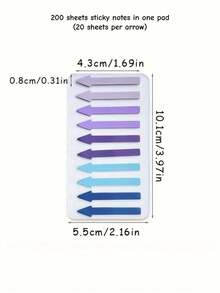 1 buah PET Arrow Index Tab, Semi-Transparan, Dapat Ditulis, Warna Fluorescent Morandi, Lipatan N, Perekat, Pembatas Halaman, Label Klasifikasi Buku, Label Catatan Bacaan Siswa, Tab Indeks Klasifikasi Dokumen Kantor - Satu-Ukuran - View 5
