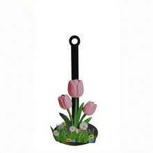 1pc Tulip & Calla Lily Decorative Paper Towel Holder, Easy Installation, Holiday Decoration, Suitable For Kitchen, Bathroom And Party Occasions, Paper Towel Rack, Kitchen Supplies, Desktop Organizer, Home Accessories, Dorm Essentials, Suitable For College Dorm, Perfect For Holiday Celebrations - Multicolor - View 9