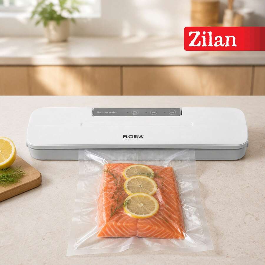 zilan Floria ZLN2419 Vacuum Sealer, Max Vacuum Bag Width 30 Cm, 80W Power, Includes 10 Vacuum Bags - View 1