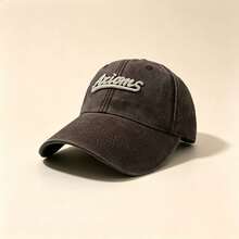 1pc Axioms Letter Embroidered Washed Baseball Cap Vintage Distressed Adjustable Casual Sun Hat Unisex Outdoor Sports Cap - Multicolor - View 8