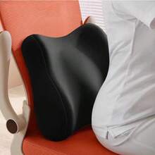 1pc Ergonomic Memory Foam Lumbar Pillow, Soft Back Support Cushion, Comfort Backrest For Office Chair, Gaming Chair And Car Seat - 1PC - View 3