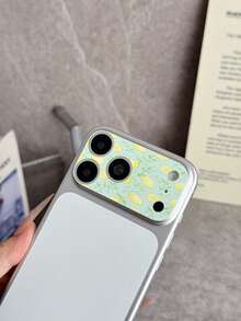 LissKas 1pc Matte Anti-Fingerprint Lens Film, Cute Fashion Lemon Fruit Pattern, 9H Hardness, Full Coverage, Explosion-Proof, Anti-Scratch, Bubble-Free, Compatible With IPhone 18/17 Pro Max Phone Camera Protector, Suitable For Large Hole Phone Cases - Clear - View 7
