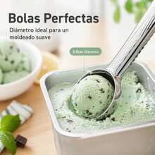 Cuchara de Acero Inoxidable para Helado con Clip de Cierre - Plateado - Ver 3