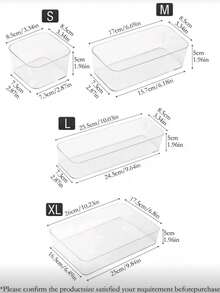 1/7/8 Pcs Clear Acrylic Cosmetic Organizer, With Drawers, Shelves, And Compartments, For Desktop Stationery Storage, Home Desktop And Drawer Storage Box, Back-To-School Essential - A - View 2