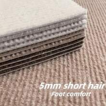 10pcs/Set Self-Adhesive Square Floor Carpet Tiles, Easy Tear & Easy Stick Non-Slip Floor Stickers, Aluminum Foil Backing, No Residue, Customizable Layout, Suitable For Bedroom, Living Room, Kitchen, Office - Solid Color - View 8