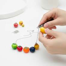 2/10pcs 3D Resin Fruit Charms Simulation Blueberry Apple Pear Mango Tomato Persimmon Pendant For DIY Bracelet Necklace Earring Jewelry Making Findings - Multicolor - View 8