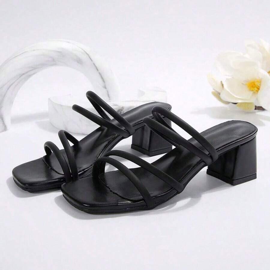 Women Heeled Sandals - Black - View 1