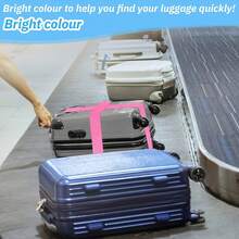4pcs Buckle Adjustable Luggage Strap For Suitcases Bundling Packing Belt Suitcase Easily Identified Travel Belts Bag Accessories - one-size - View 7