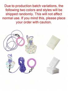 Colorful Polka Dot Parrot Flight Suit Leash Set With Wrist Strap + 50pcs Disposable Diaper Set, Adjustable Anti-Escape Bird Harness Leash, Multi-Color Portable Anti-Loss Outdoor Flight Rope, Suitable For Cockatiel, Budgie And Small To Medium Pet Parrots - Multi-color - View 11