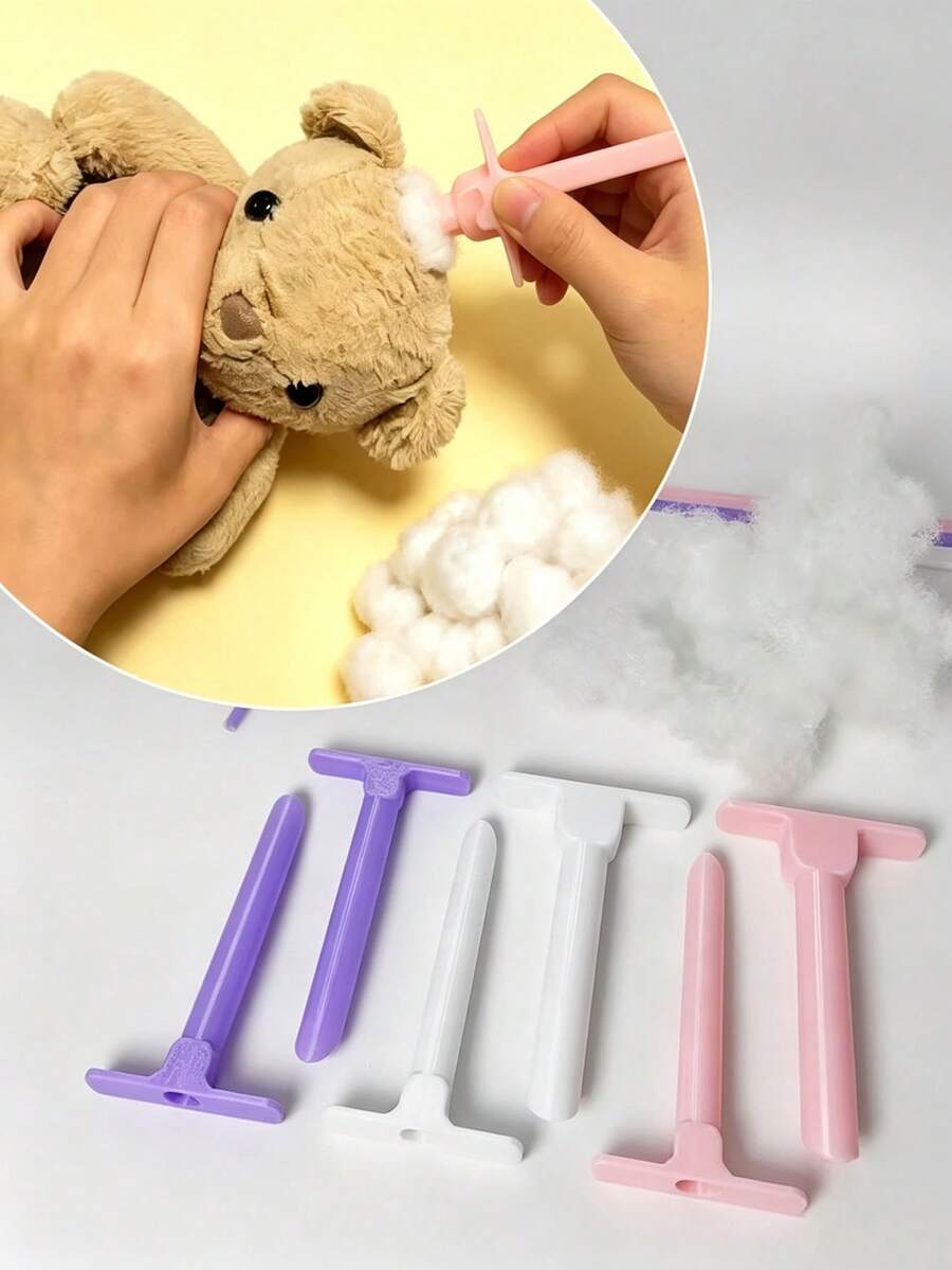 3D-Printed Doll Stuffing Tool Set - Ergonomic Handheld Filling Helper For Plush Toys, Fabric Crafts | Complete DIY Stuffing Kit For Stuffed Animal Making, Repair & Handmade Creations, A Stuffing Tool For Dolls, Specifically Designed - Multicolor - View 1