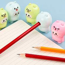 1pc Portable Mini Manual Pencil Sharpener, Cute Cartoon Animal & Fruit Shaped Pencil Sharpener, Office & School Supplies, Student Stationery Gift - Color Style Randomized - View 11