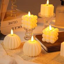 1pc Electronic Decorative Candle, Photography Prop, Simulated LED Candle Light Suitable For Birthday, Graduation Season And Wedding - Beige - View 17