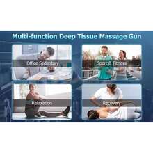 JW Massage Gun Professional Handheld Massage Gun With 30-Speed Digital Adjustment, Brushless Motor And 6 Massage Heads, Deep Muscle Relaxation. Lightweight Design And Built-In Rechargeable Battery, Ideal For Fitness Enthusiasts And Office Workers, Suitable For Home And Gym Deep Muscle Massage - Multicolor - View 9