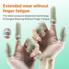 4 Packs Gaming Finger Sleeves Sharp Green Armor, Compatible With All Touchscreen Devices Silver Fiber Cover, High Sensitivity, Anti-Slip, Breathable, Gaming Finger Gloves Ideal For Sweaty Hands, /COD Mobile/FPS - Multicolor - View 12