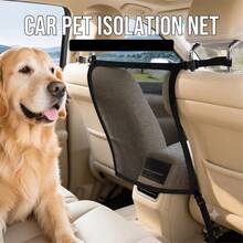 1pc Car Pet Barrier, Adjustable Dog Divider Gate, Front And Rear Seat Fence Isolator, Suitable For Cats And Dogs - 53 X 53 cm - View 2