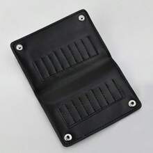 1pc Leather 16-Slot Nail Drill Bit Storage Bag, Portable Nail Polishing Head Protective Cover, Dust-Proof Makeup Tool Box, Nail Salon Tool Display Rack - Multicolor - View 7