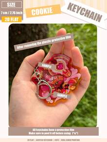 COOKIE RUN Pendant, COOKIE KINGDOM 2D Acrylic Keychain, Anime Pattern, Car Keychain Pendant, Keychain Holder, Key Ring, Bag Charm Gift, Special Gift For Friends - Large-size Acrylic - View 12